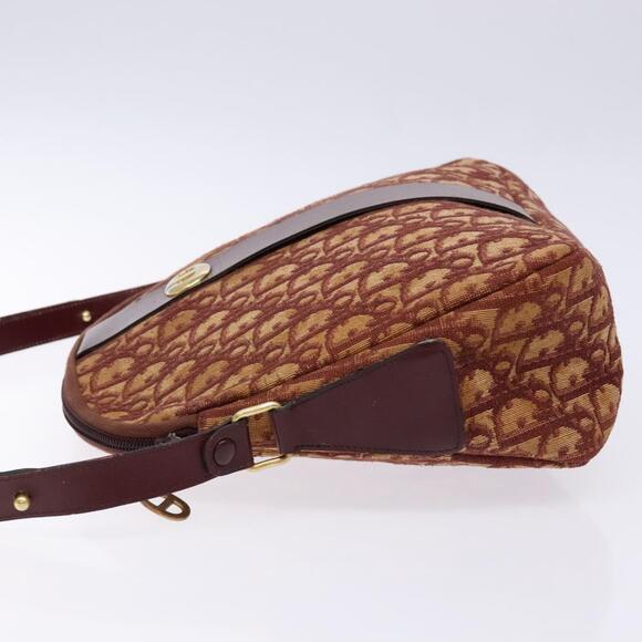 DIOR Trotter Canvas Shoulder Bag Red Gold - Picture 5 of 12
